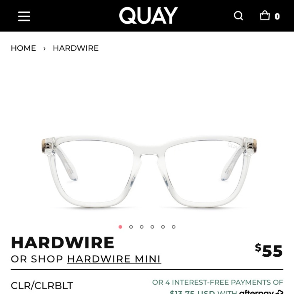 QUAY AUSTRALIA HARDWIRE blue light glasses